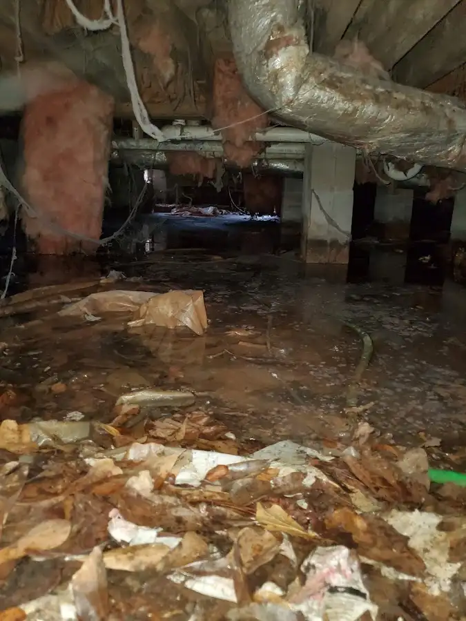 Crawl space flood assessment for Commercial Water Damage Restoration in Burlingame