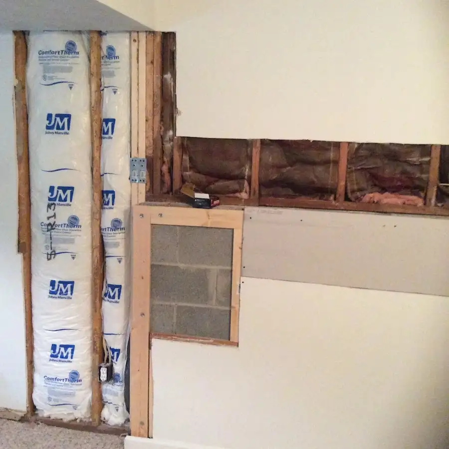 Wall insulation replacement during Basement Flood Cleanup in Burlingame